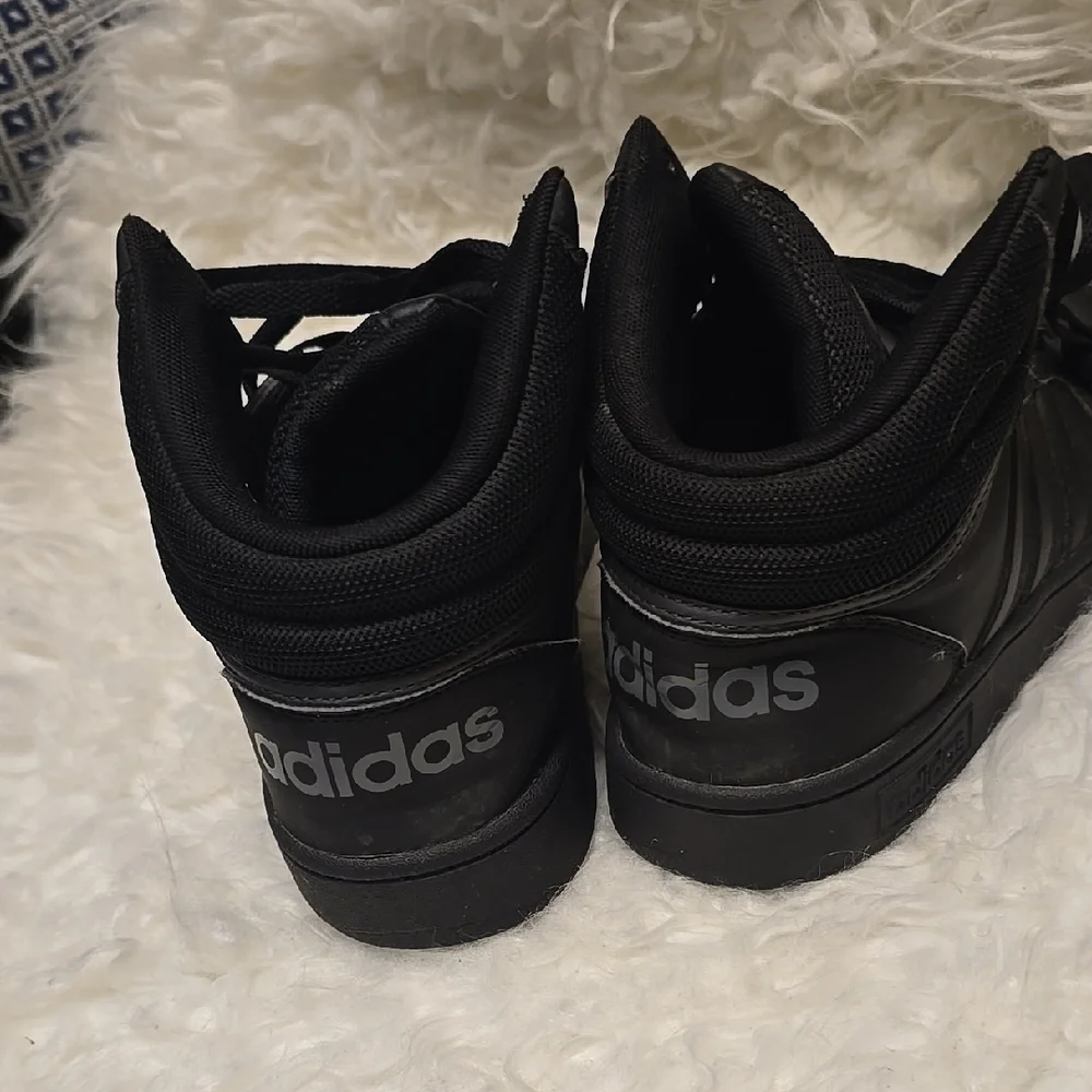 Adidas Black High-Top Sneakers with Suede Finish